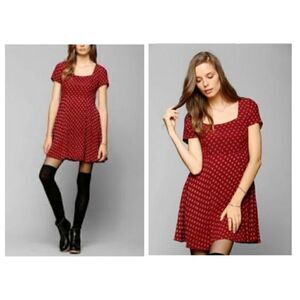 Urban Outfitters Kimchi Blue As Seen on TV Red Dot Mini Skater Dress S